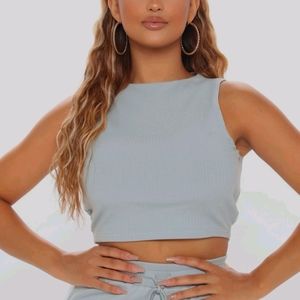 Jogger Top, Blue, Ribbed, ,M, Lounge With Me